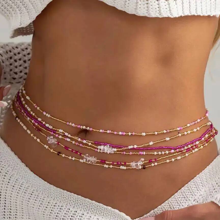 SHIXIN 6Pcs/Set Boho Colorful  - Body Jewelry Waist review and price