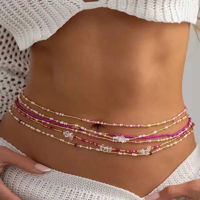 SHIXIN 6Pcs/Set Boho Colorful  - Body Jewelry Waist review and price